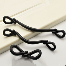 Creative black Bow tie design handle wardrobe cupboard door handles drawer knobs Furniture Hardware Woodworking Decoration 2024 - купить недорого