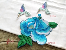 Mix3 remendo bordado pássaro rosa, remendo para costurar flores em transferências, para roupas, apliques adesivos de roupas 2024 - compre barato