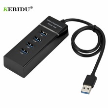 Высокоскоростной разветвитель KEBIDU с 4 портами USB 3,0, разветвитель с несколькими портами, высокоскоростной разветвитель для настольного ПК, ноутбука, адаптер для планшетов 2024 - купить недорого