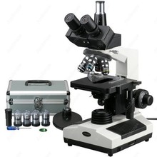 Microscopio médico veterinario, suministros de AmScope 40X-2000X, contraste de fase, veterinario compuesto Trinocular microscópico 2024 - compra barato