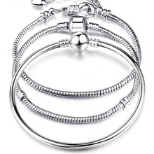 CUTEECO High Quality 17-21cm Snake Chain Link Charm Bracelet Fit European Brand Bracelet for Women DIY Jewelry Making 2024 - buy cheap