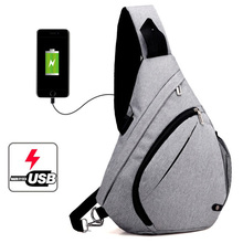 Fashion Men Backpacks USB Charging Backpack for Teenagers Boys School Bag for Male One Shoulder Crossbody Chest Rucksack Mochila 2024 - buy cheap