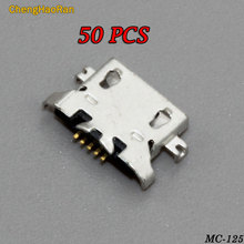 ChengHaoRan-Conector Micro USB de 5 pines, placa pesada de 1,28mm, sin boca plana lateral, sin conector hembra de lado rizado, 50 Uds. 2024 - compra barato