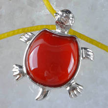 Natural Red Carnelian Bead GEM Pendant Jewelry Turtle S353 2024 - buy cheap