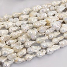 Perlas barrocas auténticas de agua dulce, 1 hebra, 18-25MM, hilos para Cuentas grandes y reales, collar de perlas DIY, regalo LPS0003 2024 - compra barato