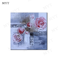 Myt Free Shipping Wholesale Canvas Oil Painting Round Abstract Pictures Wall Art Posters Home Decor Rose Flower Art Pictures 2024 - buy cheap