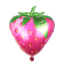 Globo grande de aluminio con forma de fruta y fresa, globos de helio de dibujos animados, suministros de decoración para fiesta de cumpleaños, juguetes de bolas de inflado 2024 - compra barato