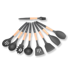Kitchenware Set Tool Wooden handle Silicone Spatula Turner Slotted spoon Ladle Spoon Spatula Spooula Spatula Basting brush Tool 2024 - buy cheap