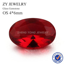 Hot Sale 6x8mm-13x18mm Oval Shape Brilliant Cut Red Loose Glass Stone Lot 2024 - buy cheap