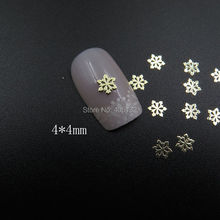 Approx. 1000pcs/bag Metal Gold Snowflake Slices Non-adhesive Metal Pieces Nail Art Decoration MS-362-2 2024 - buy cheap