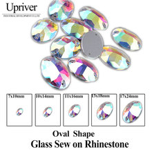 Upriver Oval Crystal AB Color Flatback Sew On Rhinestones 2 Holes Crystal Sewing Stone For Garments Casual Dresses 2024 - buy cheap