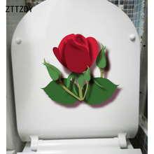 ZTTZDY 21.8*20.2 CM Rose Moda Quartos Casa Decoração Decalque Da Parede WC Assento Do Vaso Sanitário Adesivos T2-0277 2024 - compre barato