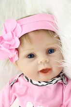 Кукла реборн силиконовая, 22 дюйма, 55 см 2024 - купить недорого