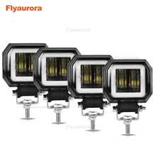 Flyaurora 2019 new Waterproof Round LED Angel Eyes Light Bar Spot Light Motorcycle Offroad Car Boat Led Work Light 2024 - buy cheap