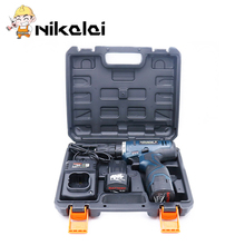 Электрическая дрель NIKALAI 16,8 в с дополнительной литиевой батареей, аккумуляторная отвертка с пластиковым чемоданом для переноски, набор электроинструментов 2024 - купить недорого