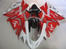 Kit de carenado de motocicleta, personalizado para KAWASAKI Ninja ZX10R 04 05 ZX 10R 2004 2005 ABS, color blanco, rojo vivo, juego de carenados + regalos KN31 2024 - compra barato