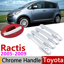 for Toyota Ractis XP100 2005~2009 Chrome Exterior Door Handle Cover Car Accessories Stickers Trim Set of 4Door 2006 2007 2008 2024 - buy cheap