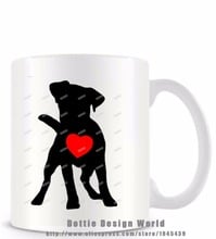 Jack Russell Terrier love 11oz white coffee tea milk cup funny novelty travel mug Personalized Christmas Birthday gifts Dog mug 2024 - buy cheap