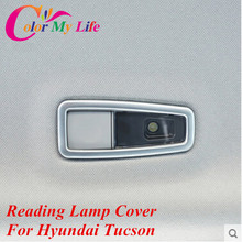 Cubierta para luces de lectura de coche, decoración de lámpara de lectura, embellecedor circular, pegatina para Hyundai Tucson 2015 2016 2017, accesorios 2024 - compra barato