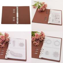 Cutting Dies Seal Transparent Stamps Collections Case DIY Scrapbooking Stencil Synthetic Leather Storage Book Template Holder 2024 - buy cheap