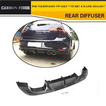 Difusor de escapamento traseiro para volkswagen, fibra de carbono, para vw golf 7 vii mk7 r flash 2014-2020 2024 - compre barato