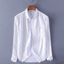 Camisas de hombre de talla asiática nuevas llegadas Camisa ajustada para hombre de manga larga sólida Camisa de algodón de estilo británico para hombre 2024 - compra barato