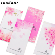 Umitive 1pcs Cherry Blossom Grid Line Blank Notes memo pad To Do List Office And School Supplies 2024 - buy cheap