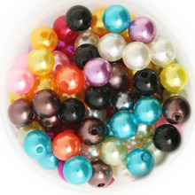 Cuentas de perlas de imitación de ABS acrílico, abalorios redondos hechos a mano para pulsera, collar, accesorios de joyería, 4mm, 6mm, 8mm, 10mm 2024 - compra barato