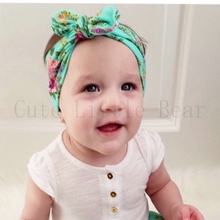 1 PCS na moda Lovely Baby crianças menina infantil criança flor Floral arco de coelho Hairband Headband Headwear cabelo acessórios banda 2024 - compre barato