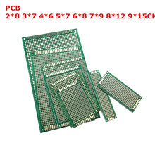 16pcs Double Side PCB Tinned 2.54mm Printed Circuit Board FR4 1.6mm Universal PCB 2*8 3*7 4*6 5*7 6*8 7*9 8*12 9*15CM Veroboard 2024 - buy cheap