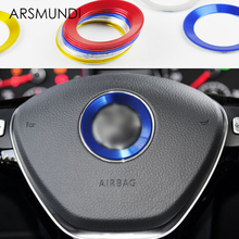 Car  Steering Wheel Logo decoration Emblems Sticker Ring Decoration For VW Volkswagen JETTA MK6 GOLF 6 7 mk7 Golf Accessories 2024 - buy cheap