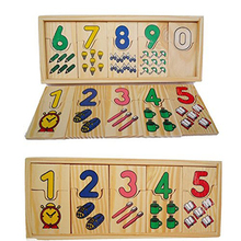 Montessori Educational Kids Teaching Logarithmic Wooden Toys For Children Math Puzzle Matching Plate Board Digital Games Gifts 2024 - buy cheap