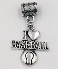 Colgantes Vintage de baloncesto I love, para pulsera y collar, fabricación de joyas, 50 Uds., B1056 2024 - compra barato