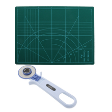 45mm Rotary Cutter and A4 Grid Frame Cutting Mat No Slip Surface Sewing Fabric Paper Leather Quilting Patchwork Tool 2024 - buy cheap