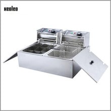 XEOLEO Double tank Commercial Fryer Kanto cooking Spicy soup skewer frying  Multifunction electric hot Oden boiled fryer 5000W 2024 - buy cheap