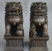 6 "china fengshui bronze riqueza exorcismo porta guarda foo cão leão estátua 2024 - compre barato