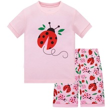 Conjuntos de Pijamas para niños, ropa de sirena para niñas pequeñas, Pijamas de sueños dulces, camiseta de manga corta de dibujos animados + Pantalones cortos, 2 piezas, 2021 2024 - compra barato