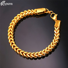 6MM Wheat Chain Bracelet Men 316L Stainless Steel 2016 New Design Chain & Link Bracelets lobster Clasp Bangle H1412G 2024 - buy cheap