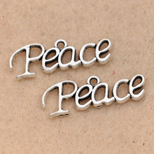 10pcs Antique Silver Plated Peace Charms Pendants Jewelry Diy Jewelry Making Accessories Handmade 10x28mm 2024 - buy cheap