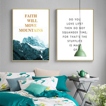 Nordic Simple Posters Landscape Letter Canvas Prints Painting Wall Space Art Pictures For Living Room Home Decoration Unframed 2024 - buy cheap