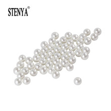 Stenya Imitation Pearl Simulated Beads 8mm Round Neaklace Spacer Bracelets Earrings Brincos Jewelry Making DIY Wholesale Lot 2024 - buy cheap