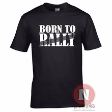 Новинка 2019, футболки с принтом, футболка с надписью Born To Rally Wrc World Rally Motor sporter Car Sporter, топ Gear, желтая футболка 2024 - купить недорого