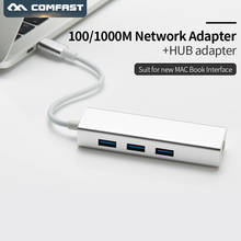 Comfast концентратор USB Type C 10/100/1000 гигабитный Ethernet адаптер USB C 3,1 к RJ45 Gigabit Ethernet LAN Сетевой USB 3,0 Бесплатный драйвер 2024 - купить недорого