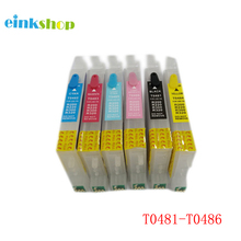 Einkshop-cartucho de tinta rellenable vacío T0481 - T0486 para Epson Stylus Photo R200 R220 R300 R300M R320 R340 RX500 RX600 RX620 2024 - compra barato