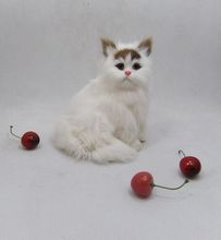 cute simulation cat lifelike left sitting cat decorations gift doll about 12x14cm 2024 - buy cheap