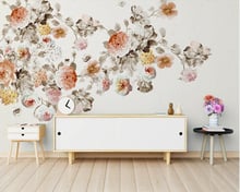 Hand drawn nostalgic rose flower 3d wallpaper mural papel de parede,living room TV sofa wall bedroom kitchen restaurant cafe 2024 - buy cheap