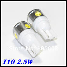 wholesale 50pcs t10 2.5W high power T10 led light 168 W5W Car LED Wedge Light Bulb License plate lights turn signal light White 2024 - купить недорого