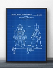 Robert the Robot Toy Patent Blueprint Wall Art Paint Wall Decor Canvas Prints Canvas Art Poster Oil Paintings No Frame 2024 - buy cheap