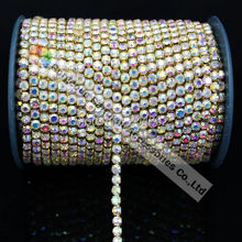 10yards High Quality SS16 Crystal AB Close Set crystal chain rhinestone diamante trim for DIY browband Garment hair accessories 2024 - buy cheap