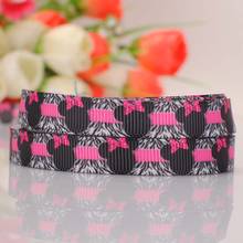 5yards 3/8 " 9 mm cute  head leopard  print grosgrain tape DIY handmade hairbow cartoon ribbon free shipping 2024 - buy cheap